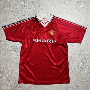 Vintage Manchester United Red Soccer Jersey 90’s